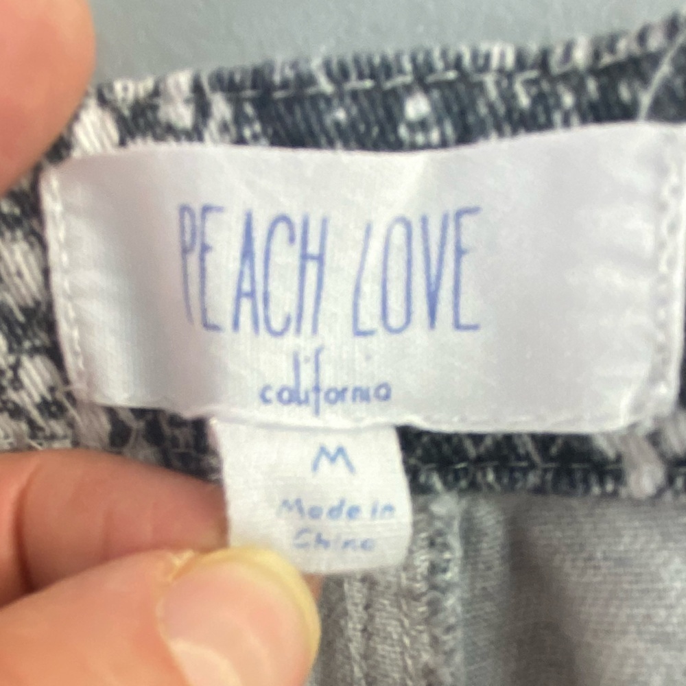 Peach Love California snake skin print stretchy bellbottom pants high waist - Picture 4 of 11